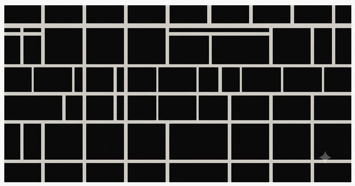 Overhead view of a tiled surface showing the grout joint grid
