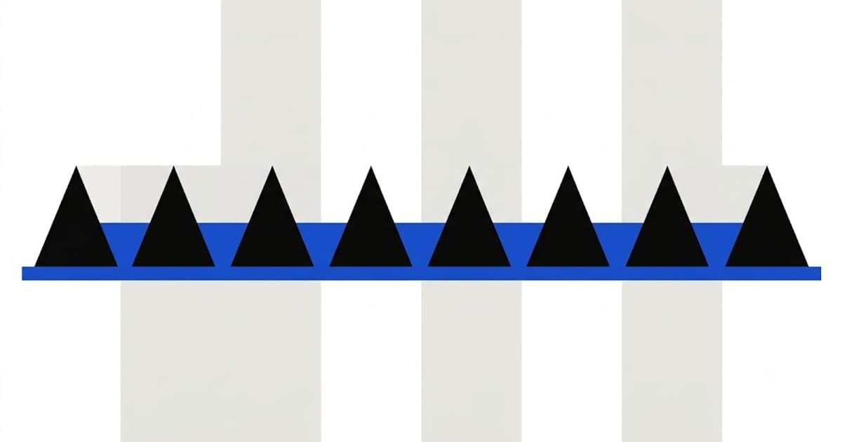 Notched mortar ridges under a tile